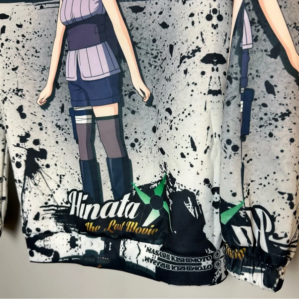 Naruto Tie Dye Hoodie Medium Hinata Hyuga Anime Youth Long‎ Sleeves.A164